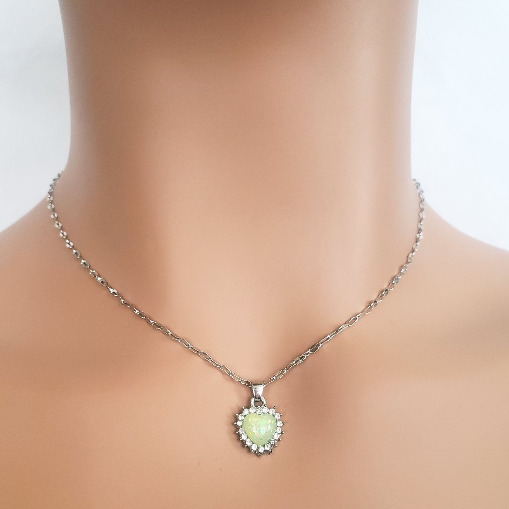 Emerald Silver Necklace